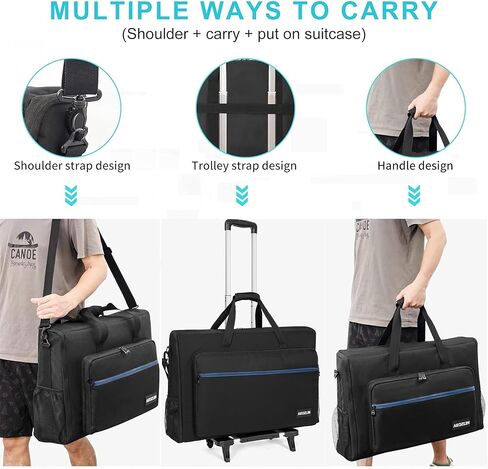 شاشات LCD / أجهزة تلفزيون دوارة (حتى 2) حقيبة حمل للنقل بعجلات لشاشة عرض مبطنة مقاس 27 بوصة - 32 بوصة حقيبة سفر in Kuwait