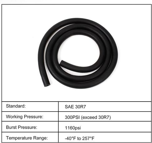 MUGE RACING NBR Fuel Line Hose Black Nylon Steel Oil Gas Fuel Line Hose 1/4 Inch Inside Diameter Suitable for Fuel Systems Engines Tube Hose 10 Feet in Saudi Arabia