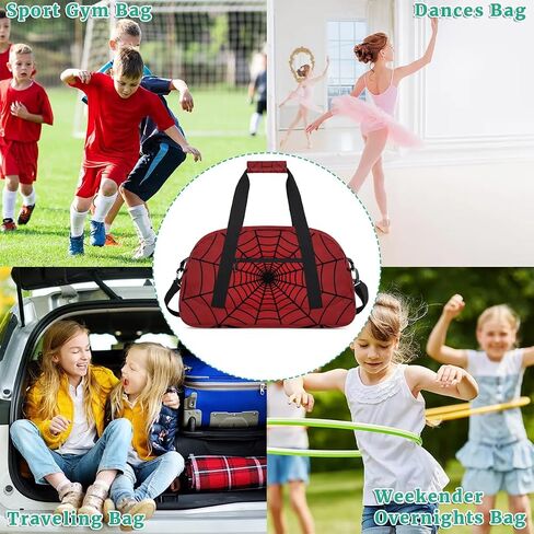 Spiders Web Kids Overnight Duffel Bags Travel Sports Gym Bags for Boy Gothic Waterproof Weekender Sleepover Bags Portable Carry on Tote Bag Work Out Bags in Saudi Arabia