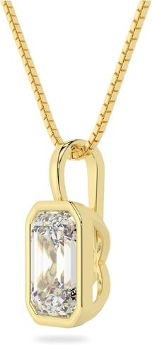 قلادات قلادة من الذهب الأبيض أو الأصفر الخالص عيار 14 قيراط من ألماس مويسانيتي وسوليتير | مستديرة، كمثرية، على شكل قلب | قلادة فقط أو مع صندوق/سلسلة كابل | صنع في الولايات المتحدة الأمريكية in Kuwait