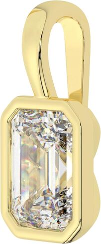 قلادات قلادة من الذهب الأبيض أو الأصفر الخالص عيار 14 قيراط من ألماس مويسانيتي وسوليتير | مستديرة، كمثرية، على شكل قلب | قلادة فقط أو مع صندوق/سلسلة كابل | صنع في الولايات المتحدة الأمريكية in Kuwait