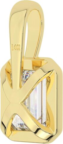 قلادات قلادة من الذهب الأبيض أو الأصفر الخالص عيار 14 قيراط من ألماس مويسانيتي وسوليتير | مستديرة، كمثرية، على شكل قلب | قلادة فقط أو مع صندوق/سلسلة كابل | صنع في الولايات المتحدة الأمريكية in Kuwait