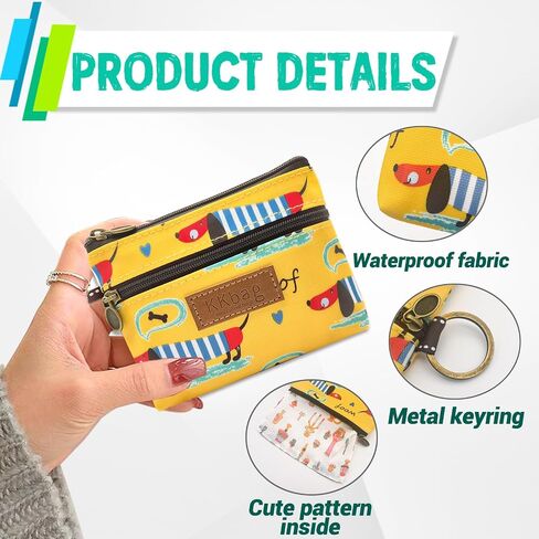 Coin Bag, Waterproof Coin Wallet Small Coin Purse with Zipper and Keyring, Cute Coin Pouch for Women and Girls, Change Purse Mini Storage Bag for Coin, Cards, Keys, Lipsticks (sky blue) in Kuwait