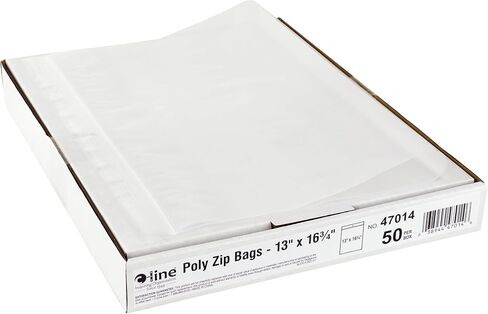 C-Line Heavyweight Industrial Poly Zip Bags, 8-1/2 x 11 Inches, Box of 50 (47911) in Saudi Arabia