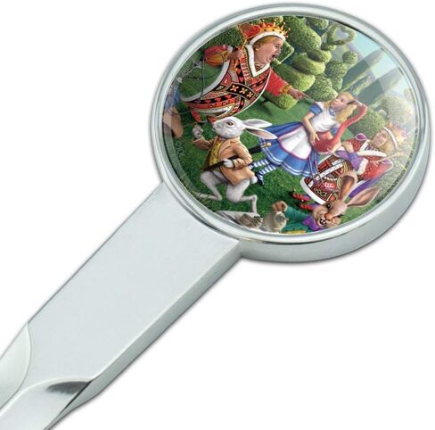 Alice in Wonderland Garden Party Classic Chrome Plated Metal Envelope Letter Opener Slitter in Saudi Arabia