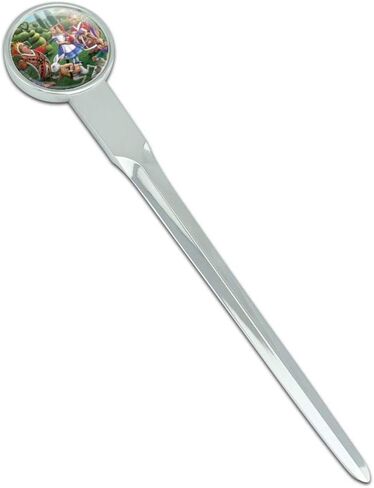 Alice in Wonderland Garden Party Classic Chrome Plated Metal Envelope Letter Opener Slitter in Saudi Arabia