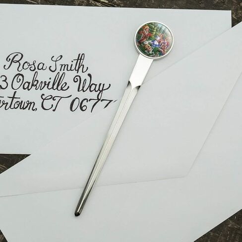Alice in Wonderland Garden Party Classic Chrome Plated Metal Envelope Letter Opener Slitter in Saudi Arabia