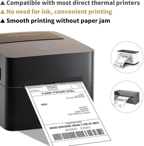 4" x 6" Thermal Labels with 250 Labels/Roll, Compatible with Zebra & Rollo Printer Blank Direct Thermal Shipping Labels in Kuwait