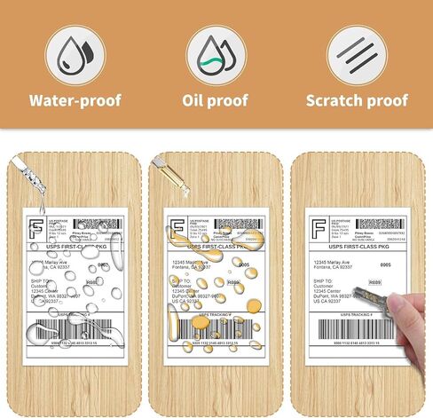 4" x 6" Thermal Labels with 250 Labels/Roll, Compatible with Zebra & Rollo Printer Blank Direct Thermal Shipping Labels in Kuwait