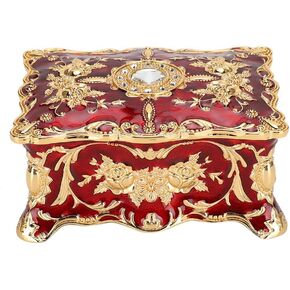 Vintage Jewelry Box - Embossment Jewelry Holder Storage Box Ring Necklace Delicate Case Organizer Unique Gift
