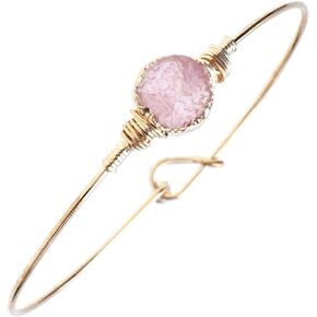 NTLX Gold Plated Bracelet for Women – Stylish Gold Design – Druzy Bangle Bracelet – Great Gift