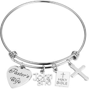 ENSIANTH Pastor’s Wife Gift John 3:16 Religious Bracelet Christian Jewelry Minister's Wife Gift