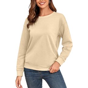 AYIFU Womens Long Sleeve Tops Crewneck Sweatshirt Casual Loose Fit Pullover Sweatshirts