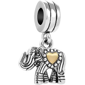 Elephant Dangle Charms Beads Compatible with Pandora Bracelets