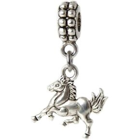 Dangle Horse Charm Bead for Bracelets