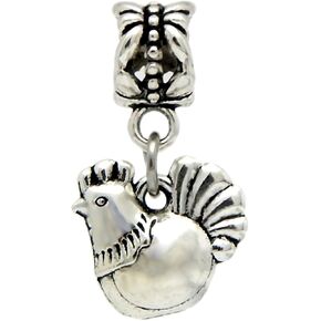 Dangle Chicken/Hen Charm Bead for Charms Bracelets