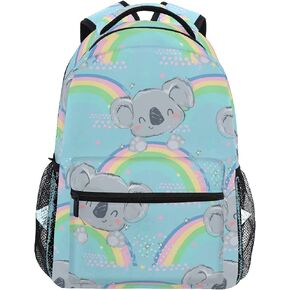 Koala School Backpack Rainbow Bookbag for Boys Girls Teens Casual Travel Bag Computer Laptop Daypack