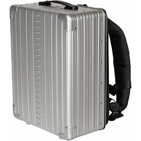 Aleon 17" Hybrid Aluminum Backpack- Outdoor backpack in Silver- Comfortable and sturdy case for photo equipment or laptop. Also ideal as a work backpack for craftsmen