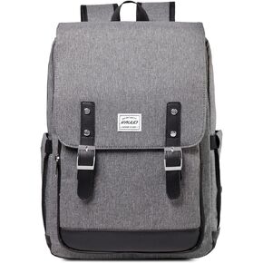 RAVUO Backpack Men Women, Water Resistant 15.6 inch Laptop Haversacks College Bag Casual Daypack Travel Flap Rucksack