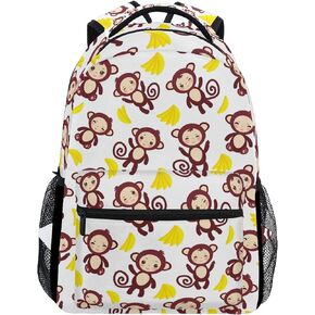 WIHVE Dinosaur School Backpack Black Dinosaur Skeleton Bookbag Travel Ruckack One_Size
