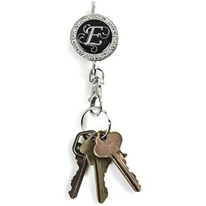 Women’s Key Finder, Keychain, Key Holder, Key Ring, Cute Keychain, Key Hook, Accessories, Car Keys Keychain, Monogram, Letter E