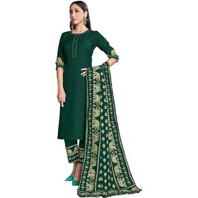 Indian Kurti for Womens With Pant Dupatta | Rayon Foil Printed Dress Kurtis Kurta For Women Tops
