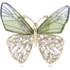 Rhinestone Animal Butterfly Brooch Pin,Colorful Crystal Insect Butterfly Wings Suit Lapel Pin Butterfly Badge Coat Pin Jewelry for Women Girls