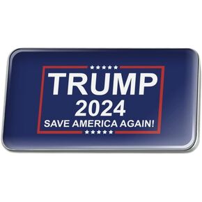 Trump 2024 Metal Rectangle Lapel Hat Pin Tie Tack Pinback