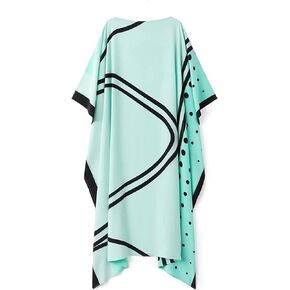 Hiyan Creation Modest Wear Women Soft Satin Silk Printed Kaftan,Kurta,Beach Party wear Kaftan,Luxury Silk Caftan Silk top Regular wear Kaftan Fancy Dress Green