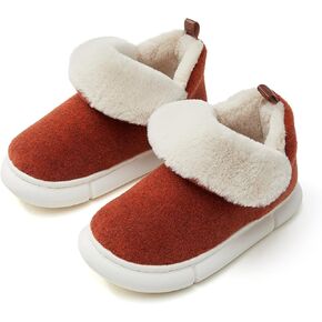utune Women Slippers Boots Fuzzy Booties Fireside Shearling Indoor/Outdoor Foldover Boot Slipper House Slippers Winter Boots