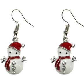 Christmas Earring for Women and Girls Cute Snowman Dangle Earrings