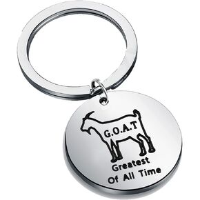G.O.A.T Greatest Of All Time Keychain A Funny Goat Key Ring Goat Lover Inspirational Gift in Saudi Arabia