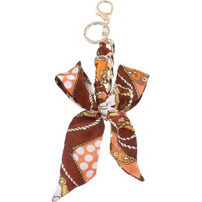 OSALADI Bowknot Silk Ribbon Bag Pendant Keychain Fashion Handbag Handle Decor for Purse Tote Bag Handbag