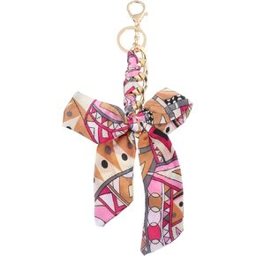 OSALADI Bowknot Silk Ribbon Bag Pendant Keychain Fashion Handbag Handle Decor for Purse Tote Bag Handbag