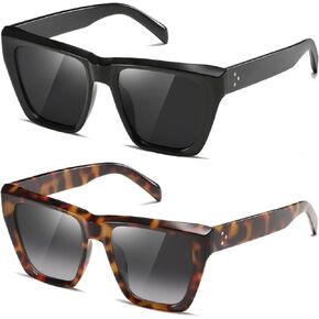 kimorn Sunglasses Womens Men Polarized Trendy Retro Sun Glasses Oversize Square Frame K1546