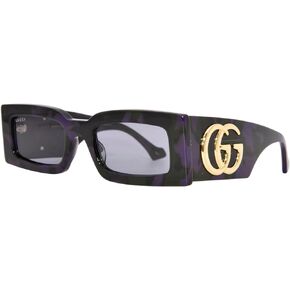 Gucci GG1425S 003 Sunglasses Women's Havana-Purple-Green/Grey Lenses 53mm