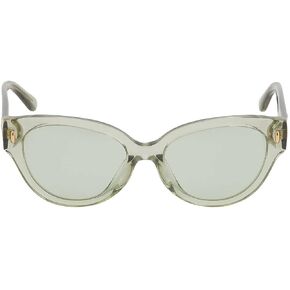Tory Burch Women's TY7168U Universal Fit Cat Eye Sunglasses, Transparent Perfect Mint, 52mm