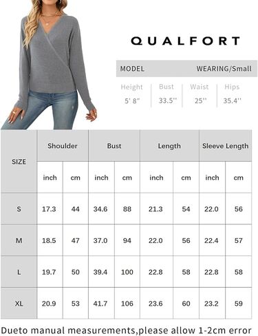 سترات نسائية من QUALFORT برقبة على شكل حرف V وأكمام طويلة in Kuwait