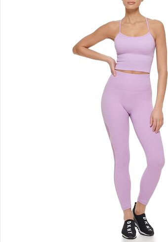 DKNY Women's Ribbed Strappy Tank Seamless Sports Bra in Kuwait