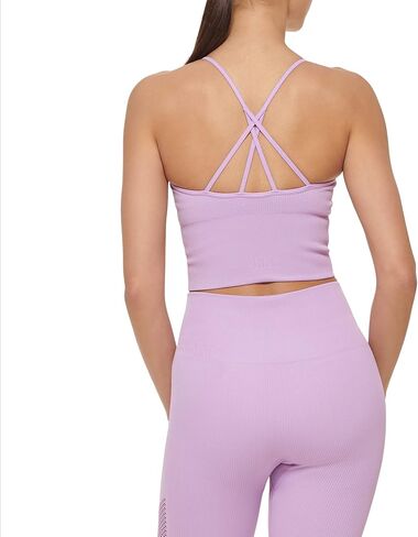 DKNY Women's Ribbed Strappy Tank Seamless Sports Bra in Kuwait