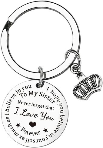 To My Sister Keyring Keychain Sister Gift Big Little Sister Soul Sister Gift Christmas Birthday Graduation Leaving Keyring in Saudi Arabia