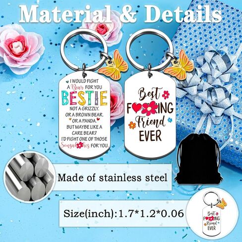 IURFURT Bestie Gifts for Women Unique Gifts for Besties Best Friend keychain Gift Friendship Gifts for Women Friends Christmas Easte Gifts for Friend Sister Bff Bestie Gift Key Ring Jewelry in Kuwait