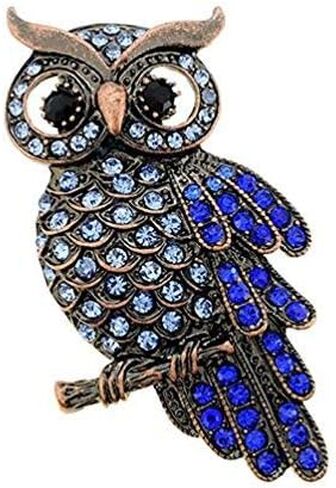 Hoaire Brooch Pin Women's Owl Breastpin Crystal Diamond Broochpin Wedding/Banquet/Bouquet in Kuwait