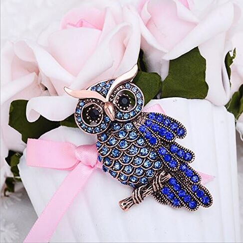 Hoaire Brooch Pin Women's Owl Breastpin Crystal Diamond Broochpin Wedding/Banquet/Bouquet in Kuwait