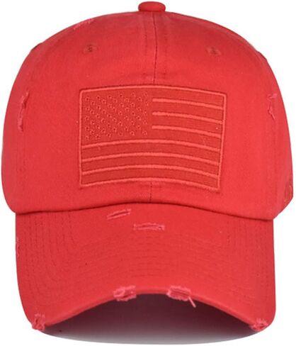 قبعة العلم الأمريكي، قبعة بيسبول قابلة للتعديل، رقعة مطرزة متعثرة للرجال والنساء الوطنيين in Kuwait