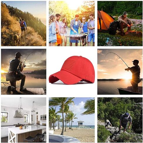 قبعة العلم الأمريكي، قبعة بيسبول قابلة للتعديل، رقعة مطرزة متعثرة للرجال والنساء الوطنيين in Kuwait