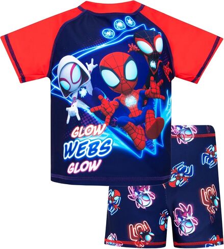 Marvel Spiderman Swim Set | Spidey and His Amazing Friends Swimming Set | Boys Swimsuit | Ages 18 Months to 8 Years in Saudi Arabia