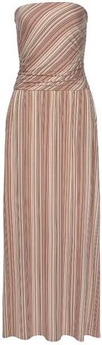 فستان شاطئ طويل مخطط من لاسكانا بجيوب، بني in Kuwait