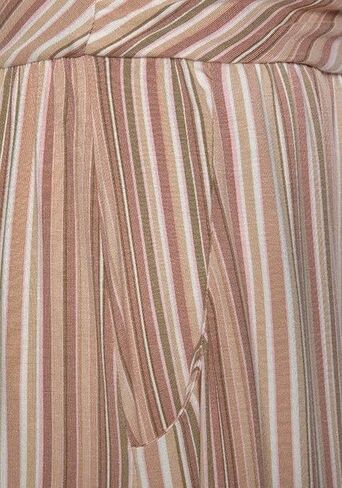 فستان شاطئ طويل مخطط من لاسكانا بجيوب، بني in Kuwait