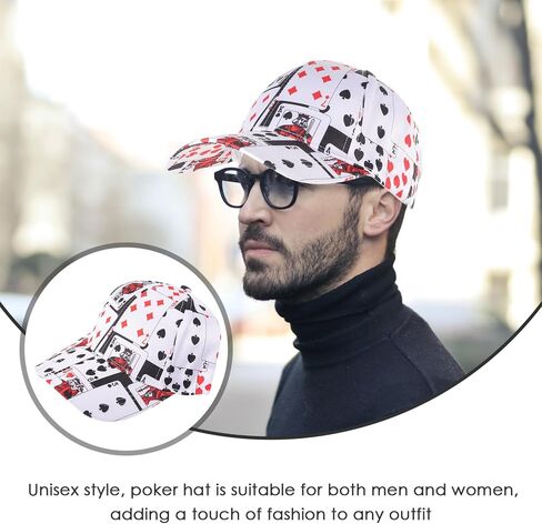 Unomor Baseball Cap Poker Hat Sun Protection Hat Outdoor Sports Cap Fashionable Poker Cap Golf Tennis Cap for Men Women in Saudi Arabia